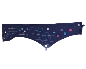 Violetti huppuhuivi tasolla