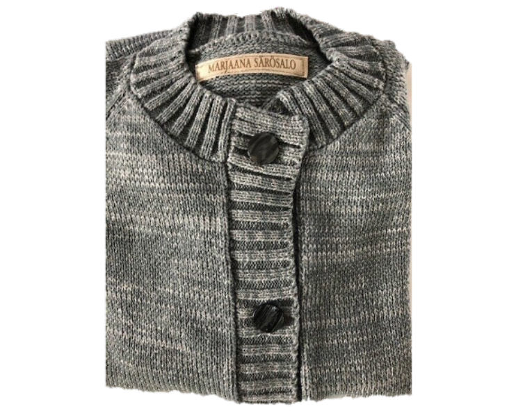 Meleerattu harmaa puuvillatakki