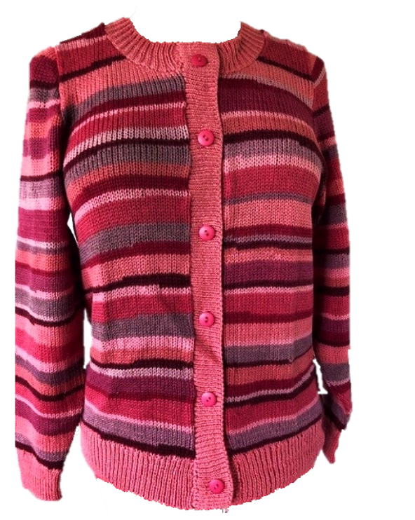 luonnon väreillä värjätty villatakki